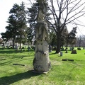 All Saints Parish Cemetery Chicago IL April 22nd 2013 WOW tree stump angel cross 001