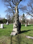 All Saints Parish Cemetery Chicago IL April 22nd 2013 WOW tree stump angel cross 2