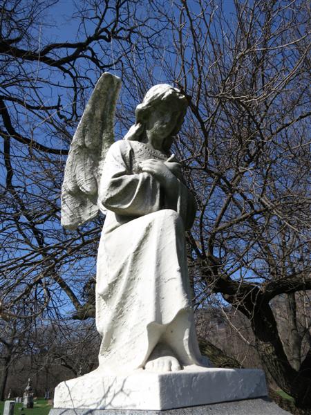 All Saints Parish Cemetery Chicago IL April 22nd 2013 cemetery angel arms crossed