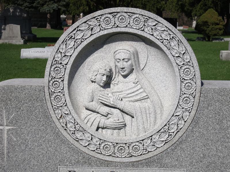 All Saints Parish Cemetery Chicago IL April 22nd 2013 Mary and Jesus carving